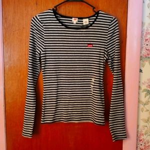 Levi black stiped long sleeve